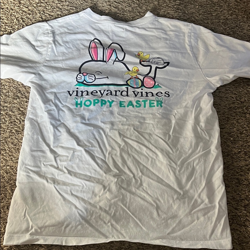 Vineyard Vines Kids White Hoppy Easter Tee